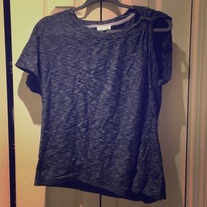 Navy Blue Shoulder-Knot Tee